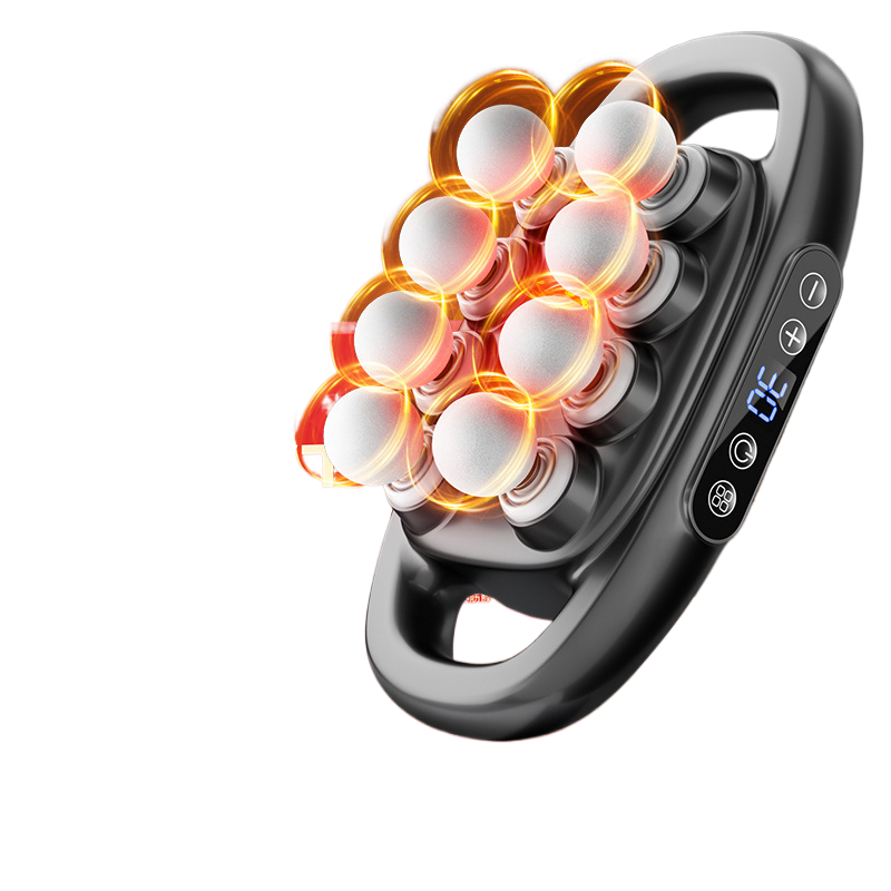 Fascia gun multi-head massager for back and waist relaxation