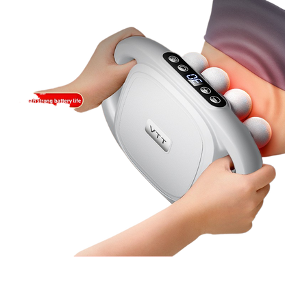 Fascia gun multi-head massager for back and waist relaxation