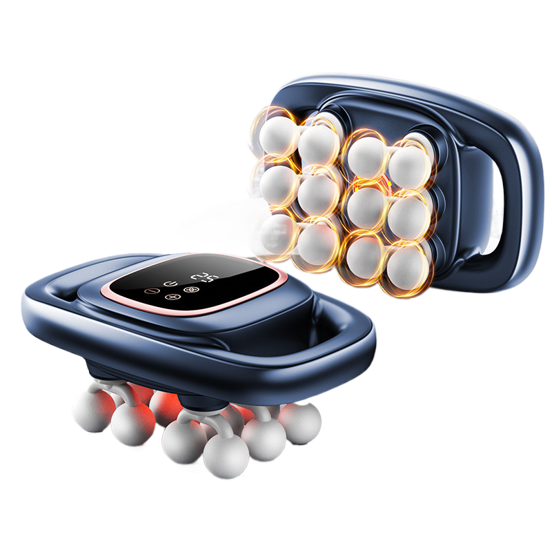 Fascia gun multi-head massager for back and waist relaxation