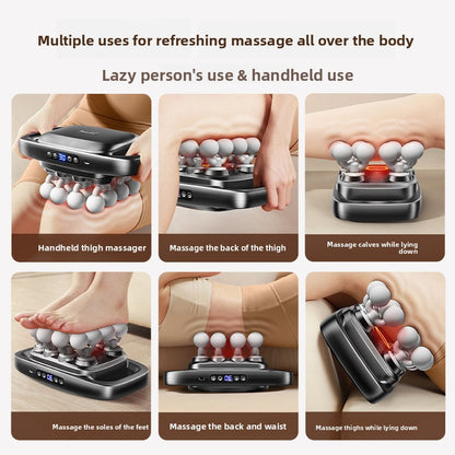 Fascia gun with multiple heads for back and waist relaxation