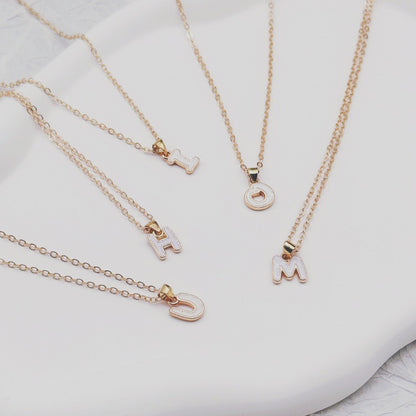Fashion Alphabet Letter Pendant Necklace