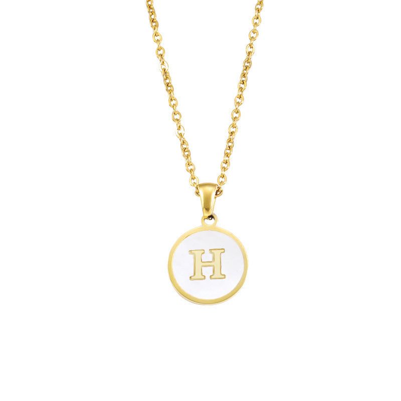 Fashion Alphabet Letter Pendant Necklace