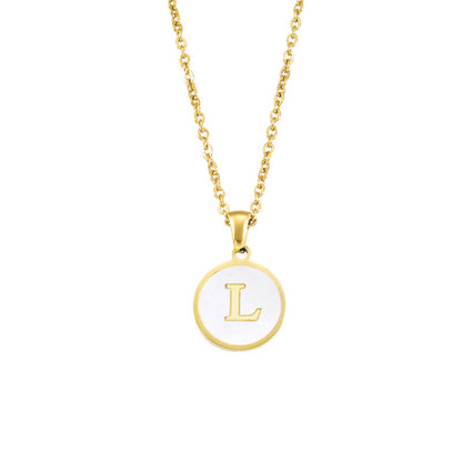 Fashion Alphabet Letter Pendant Necklace