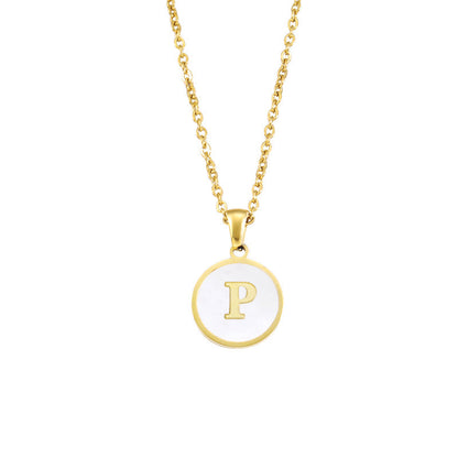 Fashion Alphabet Letter Pendant Necklace