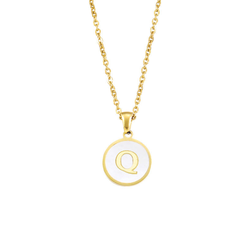 Fashion Alphabet Letter Pendant Necklace