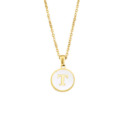 Fashion Alphabet Letter Pendant Necklace