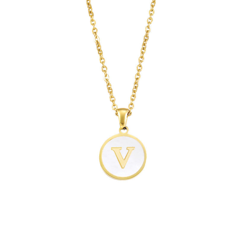 Fashion Alphabet Letter Pendant Necklace