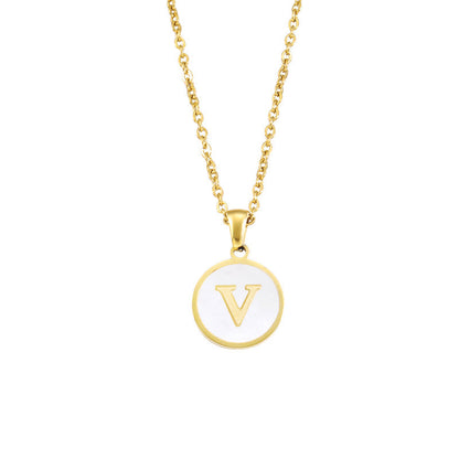 Fashion Alphabet Letter Pendant Necklace