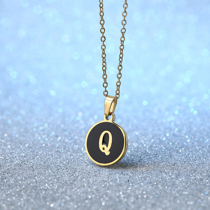 Fashion Alphabet Letter Pendant Necklace