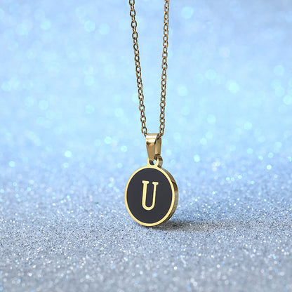 Fashion Alphabet Letter Pendant Necklace