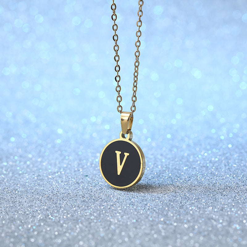 Fashion Alphabet Letter Pendant Necklace