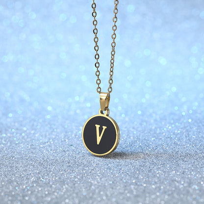 Fashion Alphabet Letter Pendant Necklace