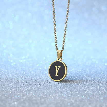 Fashion Alphabet Letter Pendant Necklace