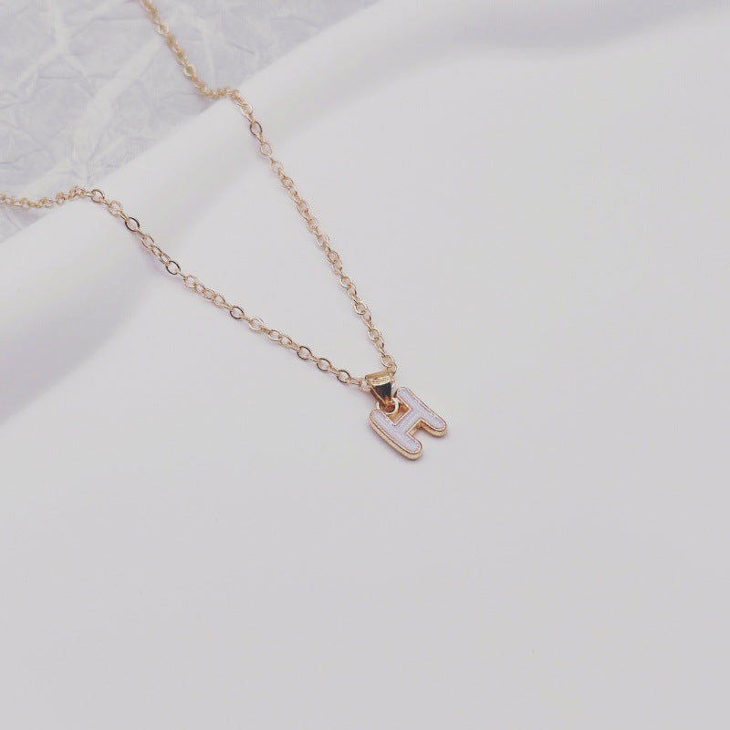 Fashion Alphabet Letter Pendant Necklace