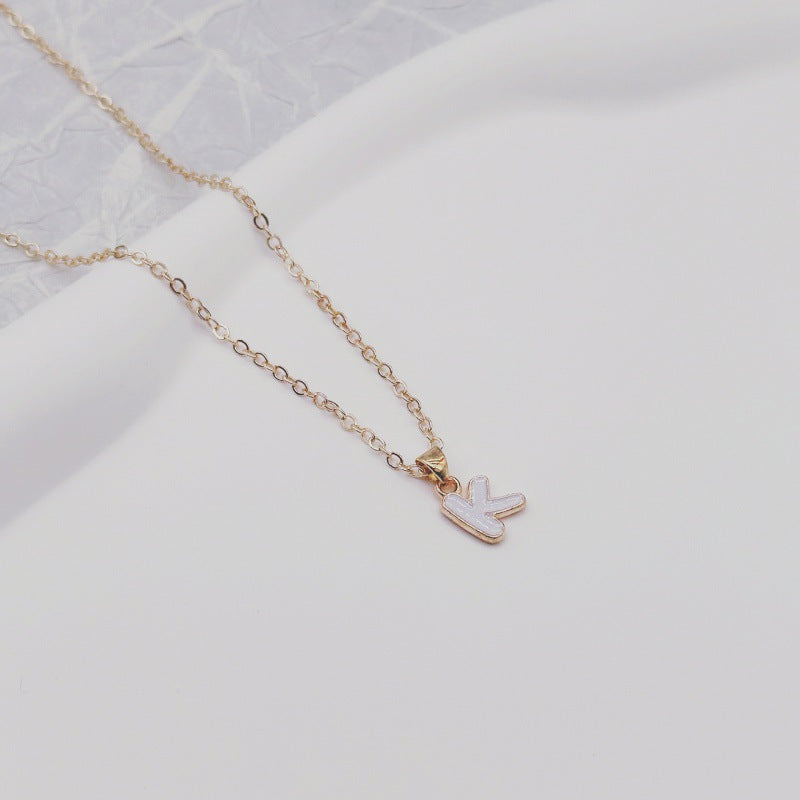 Fashion Alphabet Letter Pendant Necklace