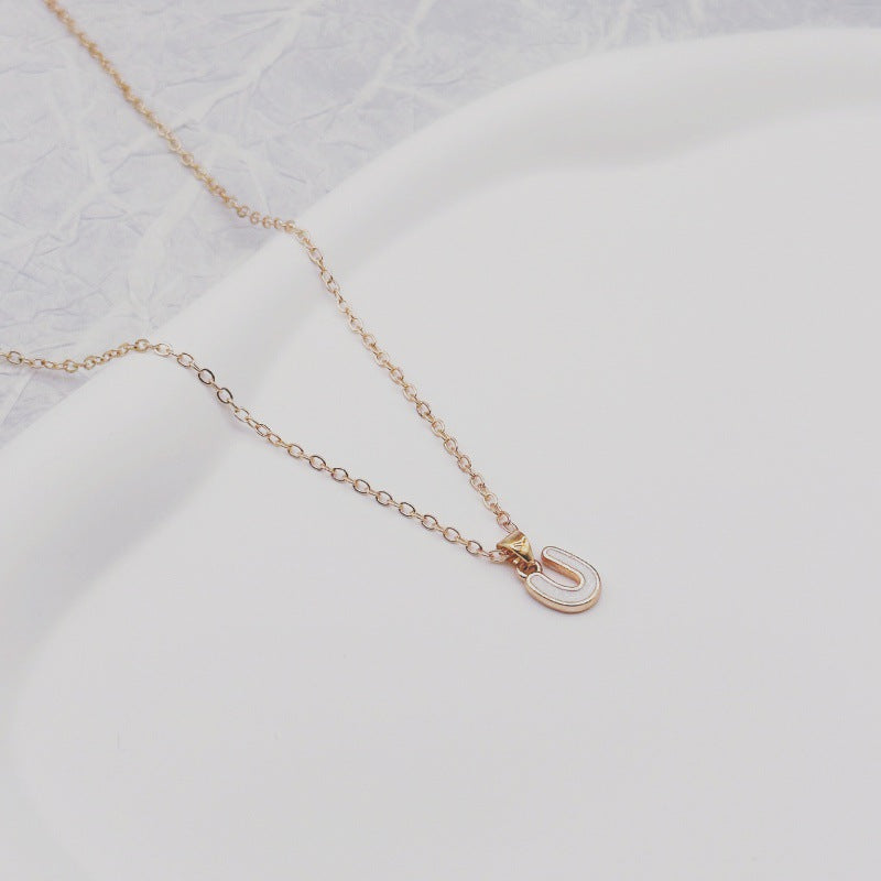 Fashion Alphabet Letter Pendant Necklace