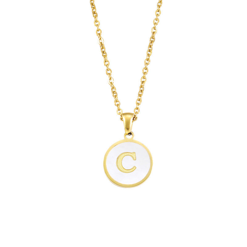 Fashion Alphabet Letter Pendant Necklace