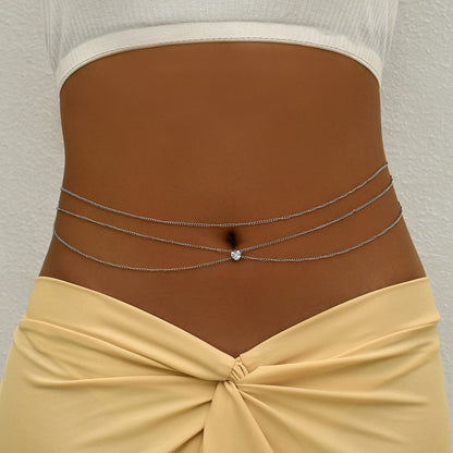 Fashion Beach Body Chain with Shells and Pearls