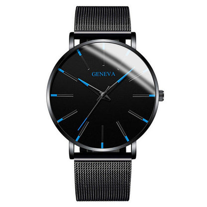 Fashion blue needle men's watch