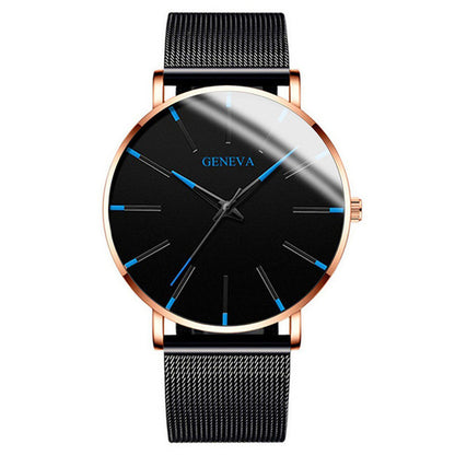 Fashion blue needle men's watch