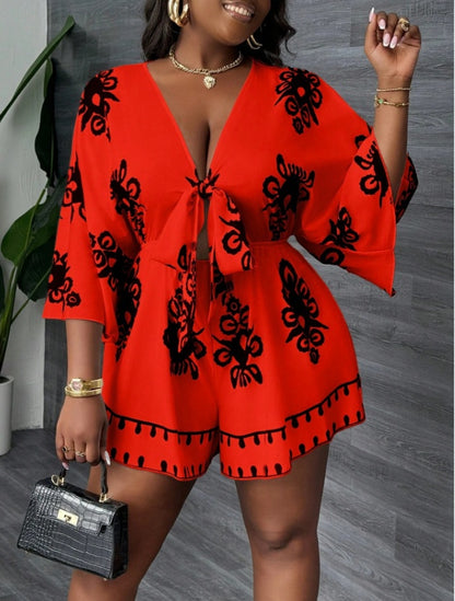 Fashion Casual Bell Sleeve Women's Jumpsuit