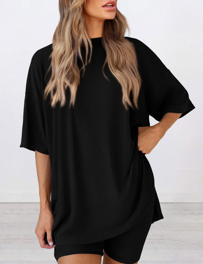 Fashion Casual Suit Solid Color Loose Pajamas