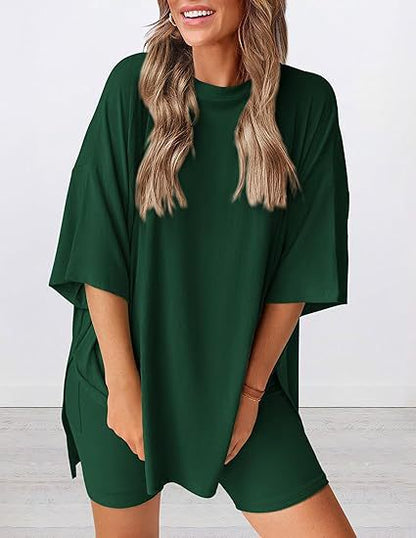 Fashion Casual Suit Solid Color Loose Pajamas