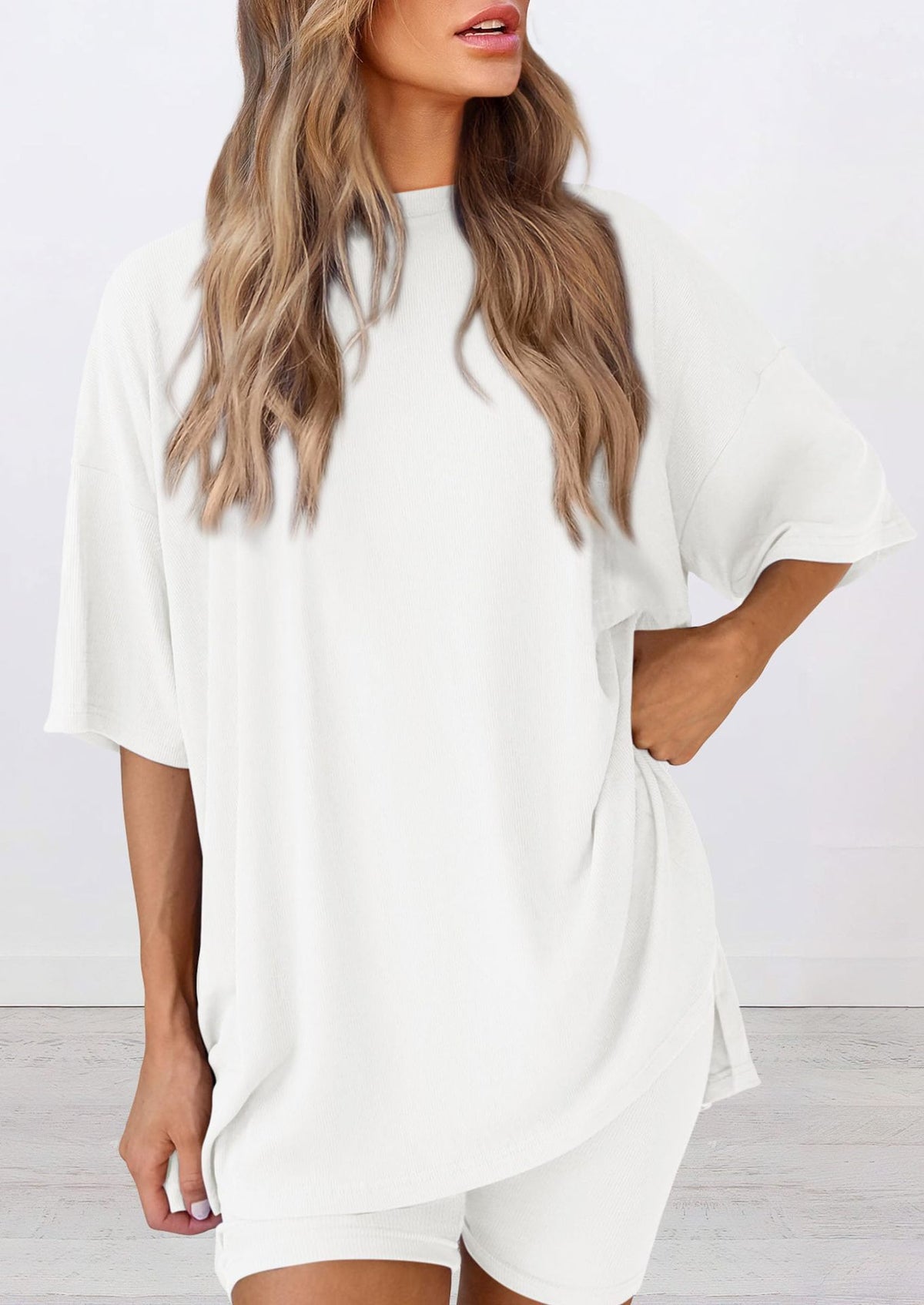 Fashion Casual Suit Solid Color Loose Pajamas