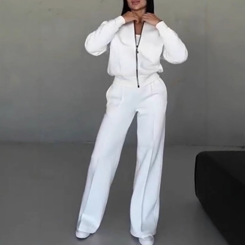 Fashion Casual Zipper Cardigan Pants