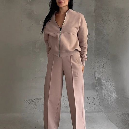Fashion Casual Zipper Cardigan Pants