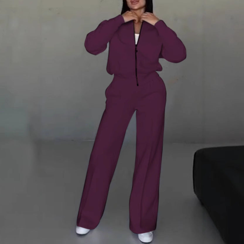 Fashion Casual Zipper Cardigan Pants
