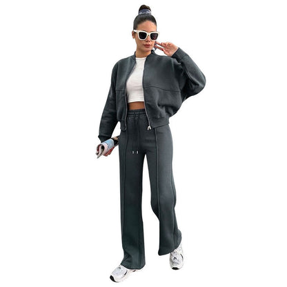 Fashion Casual Zipper Cardigan Pants