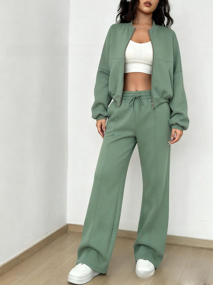 Fashion Casual Zipper Cardigan Pants