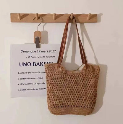 Fashion Cotton Woven Fishing Net Handbag (Small/Large)