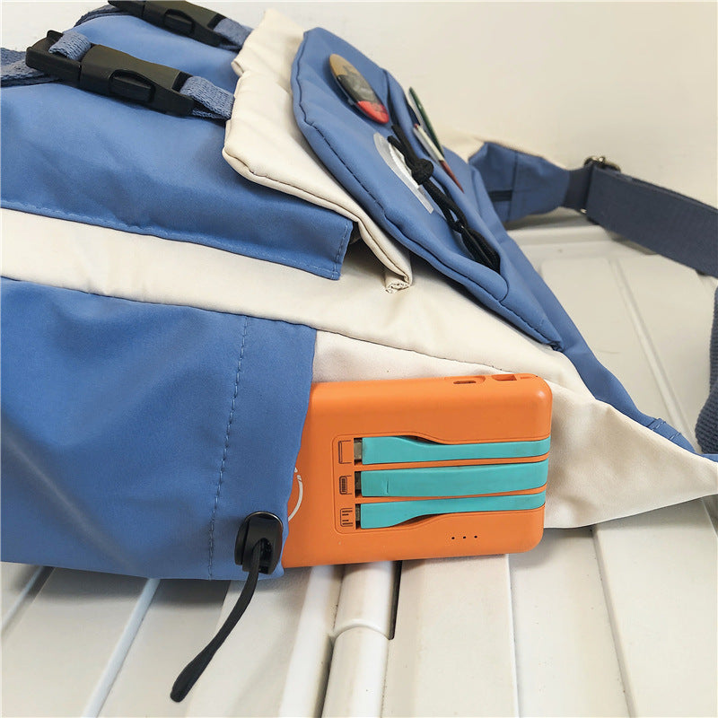 Fashion Crossbody Bag with Decorative Badges