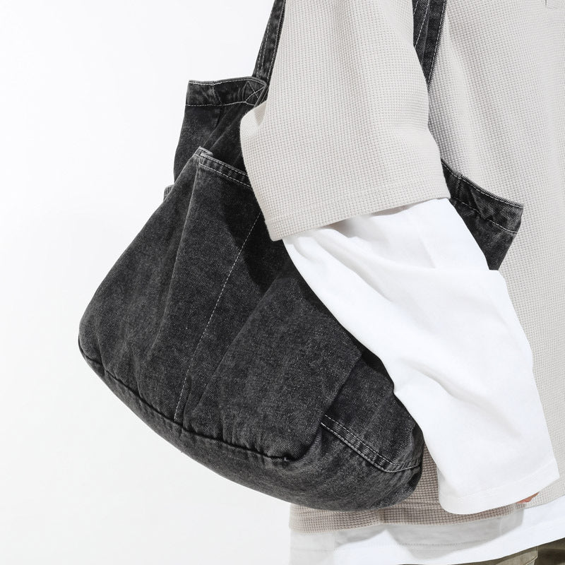 Fashion Denim Commuter Shoulder Tote Bag