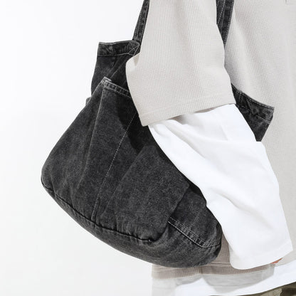 Fashion Denim Commuter Shoulder Tote Bag