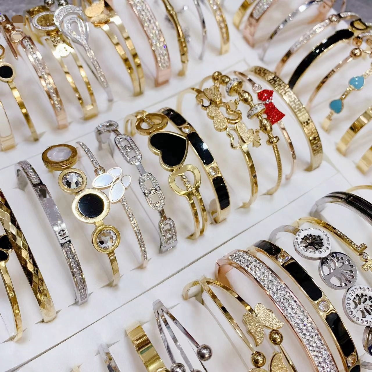 Fashion Diamond Titanium Steel Bracelet