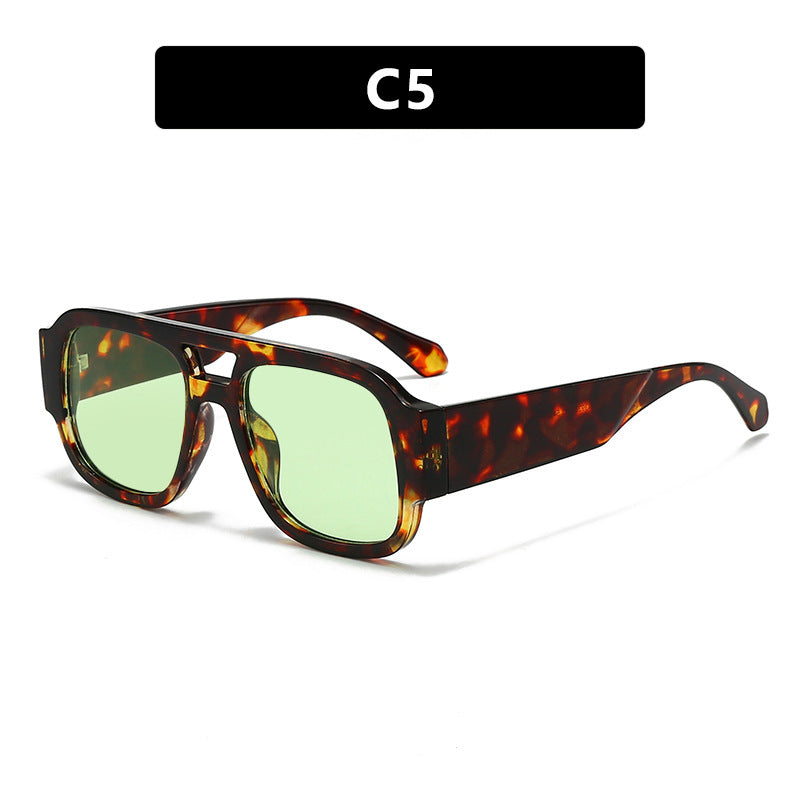 Fashion Double Bridge Sunglasses UV Protection Women
