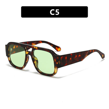 Fashion Double Bridge Sunglasses UV Protection Women