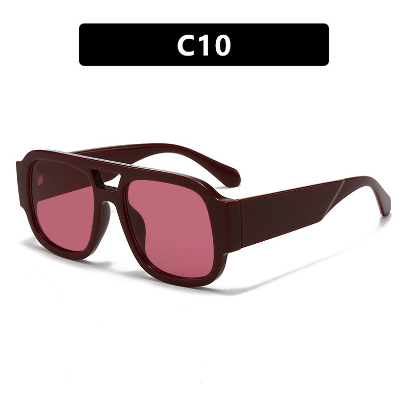 Fashion Double Bridge Sunglasses UV Protection Women