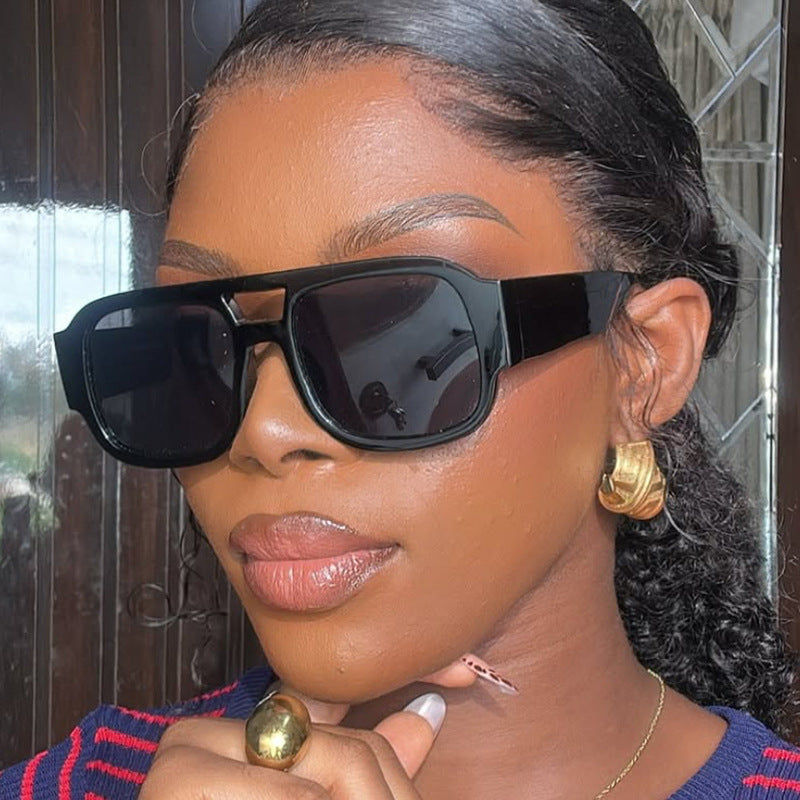 Fashion Double Bridge Sunglasses UV Protection Women