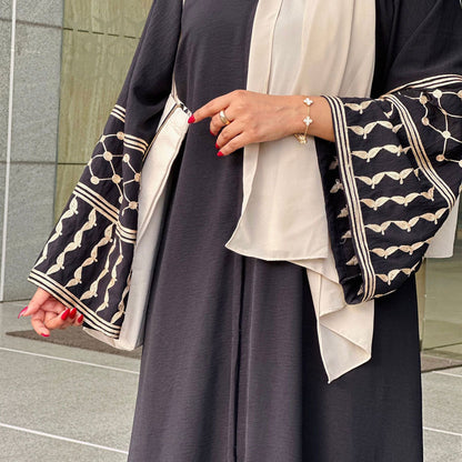 Fashion Embroidered Cardigan Robe