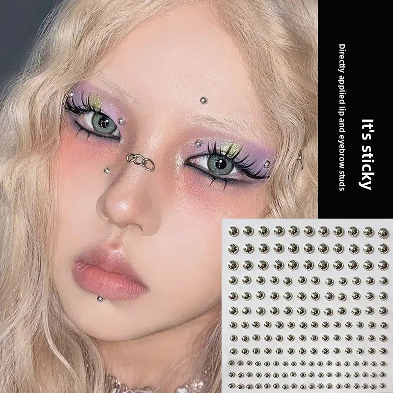 Fashion Fake Eyebrow Nose Lip Nail Patches