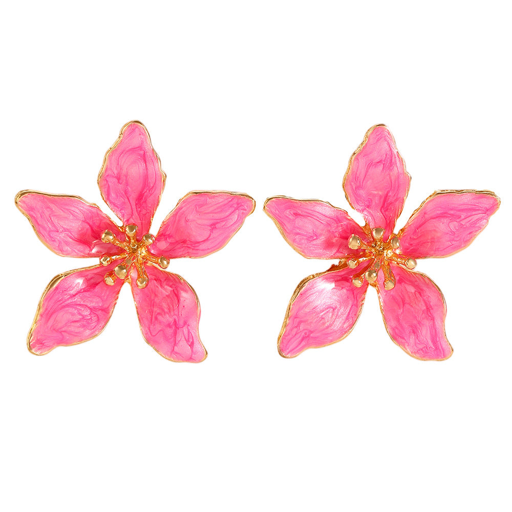 Fashion Floral Frosted Earrings for Women