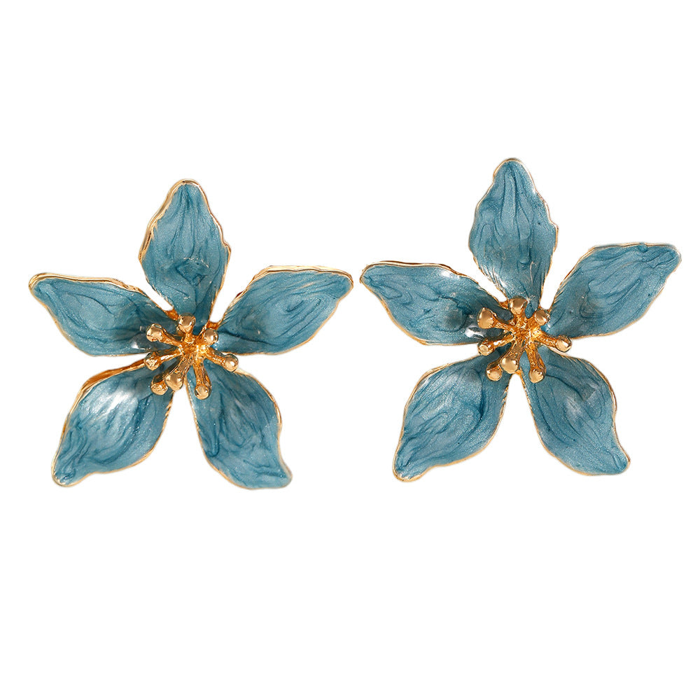 Fashion Floral Frosted Earrings for Women