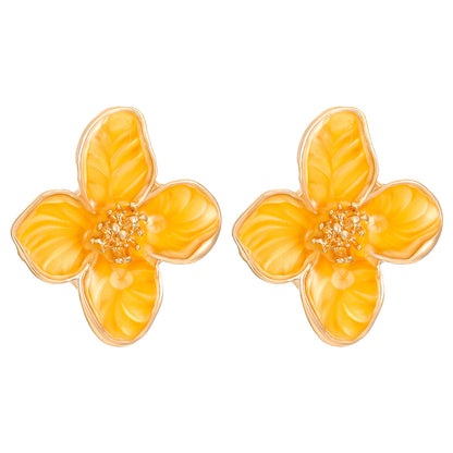 Fashion Floral Frosted Earrings for Women