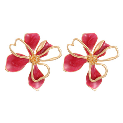 Fashion Floral Frosted Earrings for Women