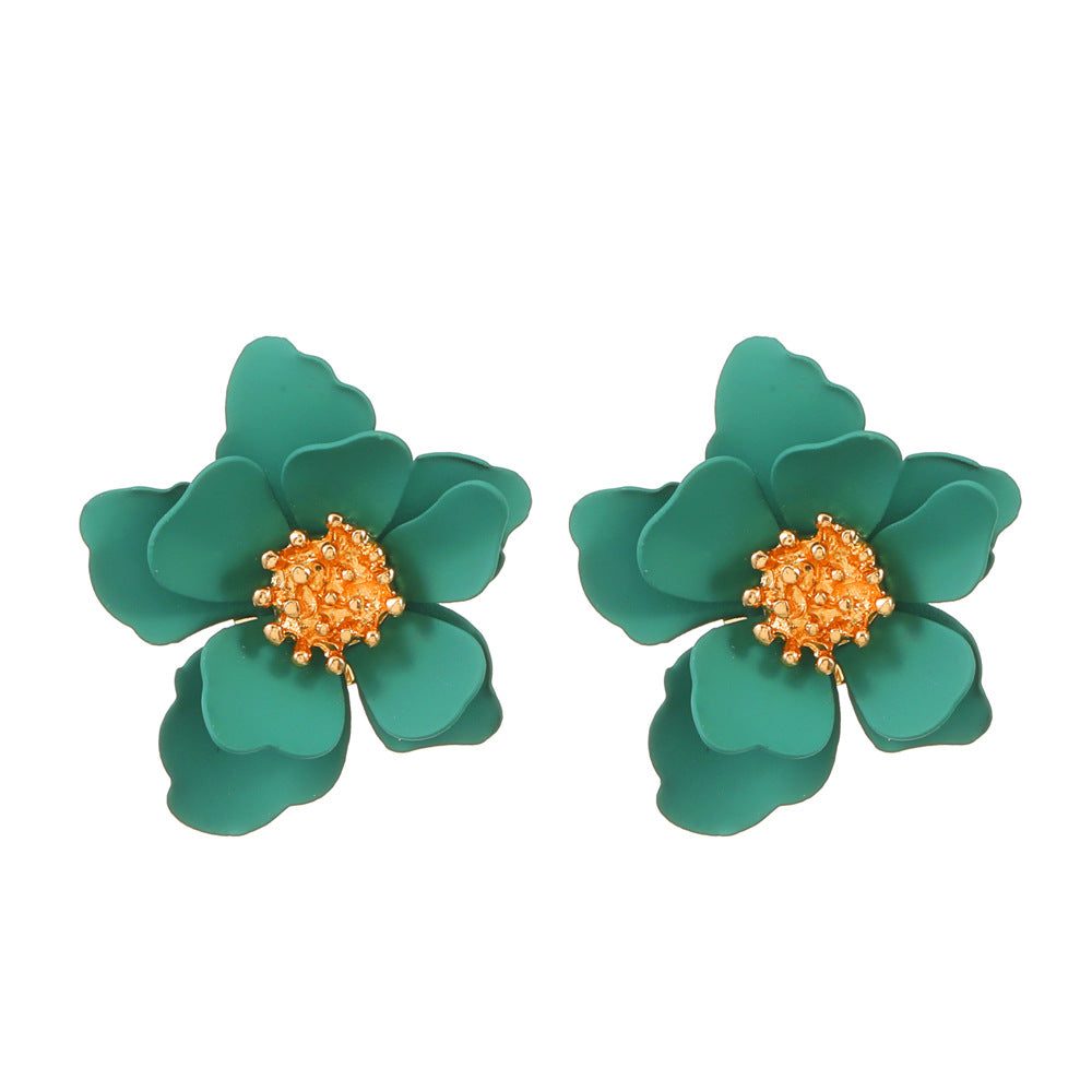 Fashion Floral Frosted Earrings for Women