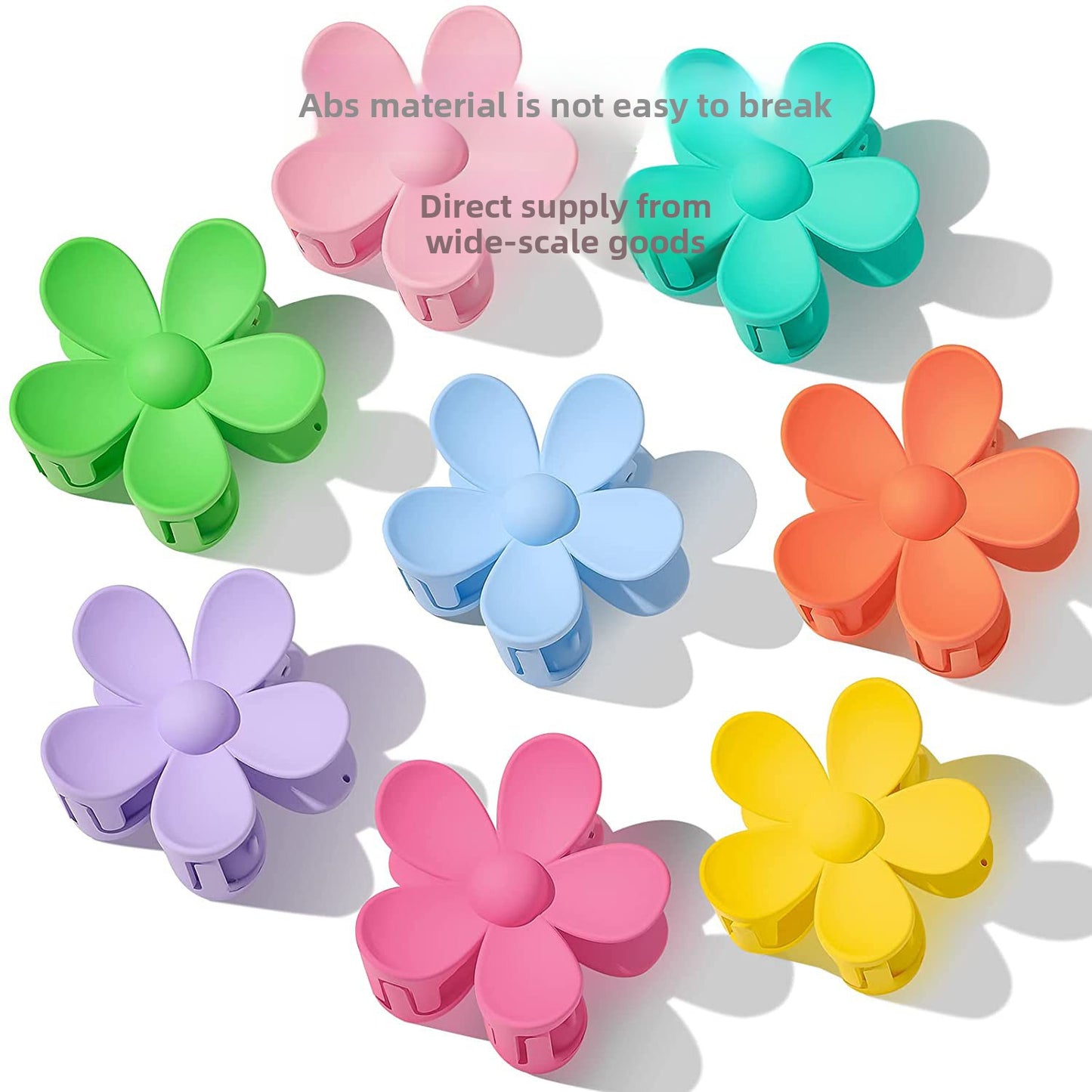 Fashion Flower Hair Clip ABS Grip Claw Clip for Women